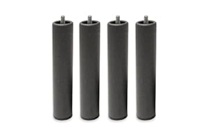 Dreaming Kamahaus Patas Somier Enroscables Metálicas Redondas, Metal, Antracita, 4 Unidades DE 30CM