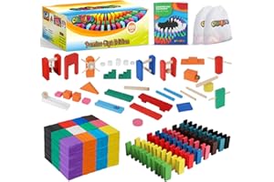 calmado - Domino Spiel 1000 teilig Dominosteine aus Holz, Spielzeug ab 3 Jahre - Bausätze für Kinder - Domino Giga Edition im Set + Tasche + Anleitung + Accessoires