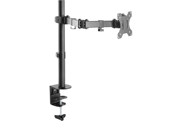 RICOO Support PC Orientable Inclinable TS2711 Bras Articulé pour Écran Universel Moniteur 13-30 Pouces (33-76cm) Pince de Table VESA