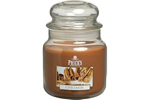 Price's Candles - Candela profumata in Vaso di Vetro Medio con Coperchio in Vetro, Cannella (PMJ010610)