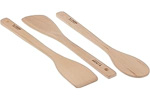 Alessi Pentole e padelle AJM27SET - Set cucchiaio, schiumatoio e spatola in legno, 1 set (3 pezzi)