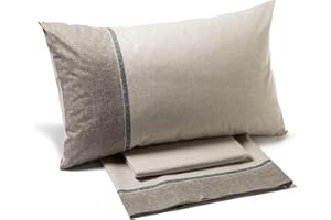 Caleffi - Completo Letto Matrimoniale con Lenzuola Matrimoniali Cotone 100% 240x280, Lenzuolo con Angoli Matrimoniale Coprimaterasso Sotto 180x200 per Materasso Alto 25cm, 2 Federe Cuscino Letto 50x80