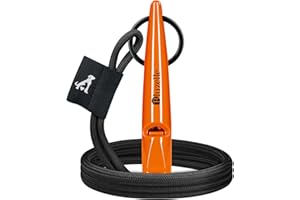 bluzelle Recall 5800 Profi Hundepfeife mit Band für Hundetraining, Pfeife aus BPA-freiem Kunststoff, Einstellbares Umhängeband aus Polyester, Genormte Frequenz 5800Hz, Hund Rückruf, Farbe:Orange