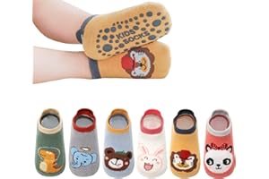 YANWANG Baby Anti-Slip Ankle Skarpety Cute Cartoon Grips Skarpety Dla Niemowląt Maluch Chłopcy Dziewczyny 5/6 Para