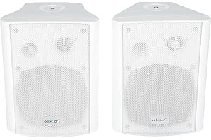 celexon Aktivlautsprecher-Set weiß - 2X 30W - leistungsstarke Audio-Boxen - inkl. Wandhalterung - Lautsprecher für PC, Büro, Meetingraum oder Schule