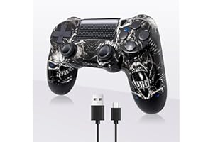 AUFGLO Dual Vibration Drahtlos Controller für Ps4/Ps4 Pro/Ps4 Slim (black)