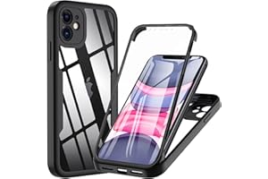 OWKEY Funda Para iPhone 11, 360 Grados Antichoque Protección Carcasa iPhone 11 6,1" Fundas iPhone 11 con Protector de Camara Antigolpes Bumper iPhone 11 apple Case (Negro)