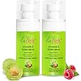 La Pink Vitamin C Face Toner Serum with White Haldi, Gotu Kola | For Glowing Bright Skin | Alcohol Free | Face Mist | 100% Microplastic Free Formula | All Skin Types | 100ml (50ml x 2)