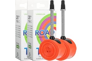 WORHUDY Ultralight 700C Bike Inner Tube TPU - Road Bicycle Tire 28'' Compatible with 700x18/23/25/28/30/32C French Type Valves 45/65/85mm Only 30g Orange 2Pcs
