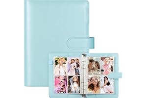 WITHYU A5 Kpop segregator fotokartkowy, 240 przegródek na karty, ze skóry PU, magnetyczne zamknięcie, album na karty kolekcjonerskie, miętowy organizer kolekcjonerski z 30 stronami uzupełniającymi