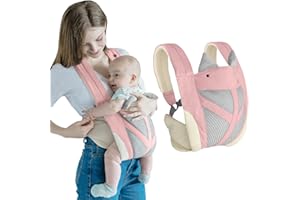 SERAPHY Baby Carrier from Newborn, Baby Sling Carrier Toddler Carrier Easy to Wear Ergonomic Adjustable, Perfect for Newborn to Infants up to 20KG Toddlers Pink