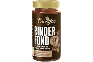 Escoffier - Rinderfond , Ideale Basis für Suppen und Saucen , Ohne Geschmacksverstärker, Farbstoffe oder Palmfett , Gluten und laktosefrei , 1 x 400 ml