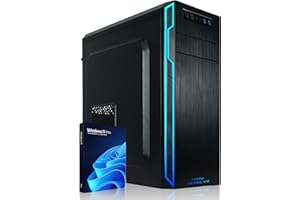 Greed® Ultra V2 PC fisso Intel Core i7 12700F - Desktop veloce + computer per ufficio e casa con 4,9 GHz - 32 GB RAM - Disco SSD da 1 TB + HDD da 1 TB - DVD+RW - USB3.1 - Wi-Fi, W11 Pro