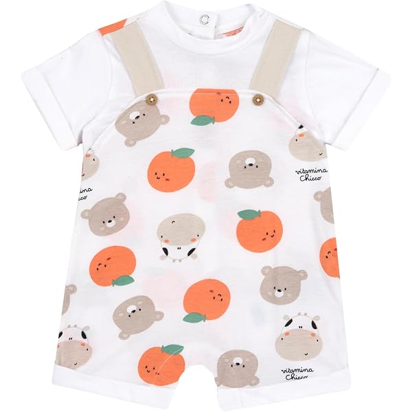 Barboteuse Bébé Chicco En Coton - Ouverture Dos Et Boutons Pour Nouveau-né Fille Ou Garçon
