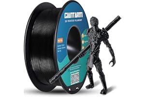 PETG Filament per Stampante 3D, GIANTARM PETG Filament 1,75mm, Dimensional Accuracy +/- 0,2mm 1kg, Nero