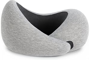 OSTRICHPILLOW OSTRICH PILLOW GO poduszka podróżna z pianką z pamięcią kształtu do samolotu, samochodu, podparcie karku, poduszka Power Nap, akcesoria podróżne dla kobiet i mężczyzn, ciemnoszary – szary, Go