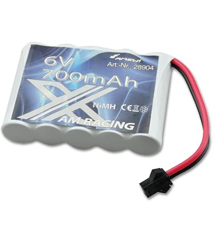 Batterie Rechargeable 6V 1500mAh - Pour Voiture Télécommandée Et Jouets électriques - Nimh Avec Câble De Charge USB JST Inclus