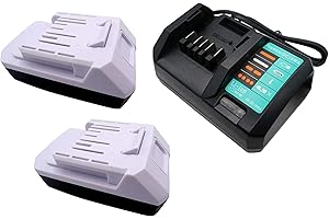 YASI MFG 2X 18V 2.0Ah BL1813G BL1815G Batteria con Caricatore di Ricambio Makita DC18WA per Makita BL1811G BL1813G BL1820G BL1830G Batteria per Makita DF457D HP457D JV183D TD127D UR180D UH522D CL183D