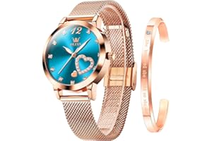 OLEVS Ladies Watch 6.5mm Ultra Thin Mesh Strap Waterproof Japanese Quartz Fashion Dress Date Women Wrist Watch