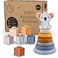 By Kii Soft Building Block, Koala, Educational Stackable Block Toys 6 Months + Babbies & Toddlers