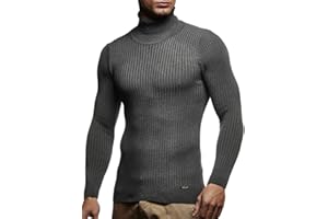 Leif Nelson Rollkragenpullover Herren Strickpullover - Cooler Männer Pullover Rollkragen - Dünner Männer Strick Pullover Winter & Sommer