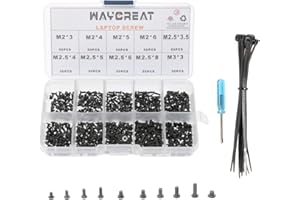 Waycreat 500 Stück M2 M2.5 M3 Laptop Notebook Computer Schrauben Set, geeignet für SSD IBM HP, Dell, Samsung, Sony, Toshiba, Gateway, Acer, Lenovo