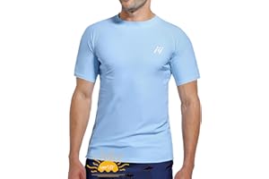 MEETWEE Herren Rash Guard Rash Vest Männer Langarm/Kurzarm UV Schutz T-Shirt Tops UPF 50+ Schnelltrocknend für Schwimmen Surfen Wassersport