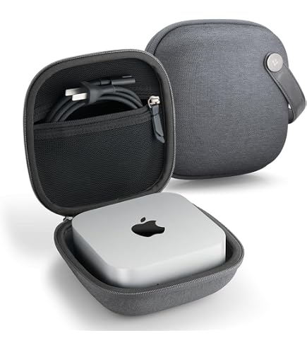 Custodia Rigida Da Viaggio EVA Per Mac Mini M4 / M4 Pro (2024) - Antiurto Con Tasca Per Mouse E Tastiera, Blu Scuro