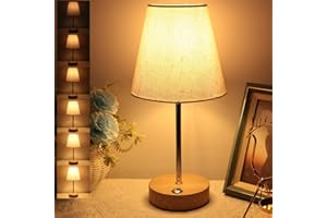 HSLighting Cordless Table lamp Touch Control, Battery Operated Fabric Shade Desk Lamp with Brightness 5%-100% Stepless Dimmable Rechargeable Bedside Lamp for Dining Room Bedroom Bedside Bar Outdoor