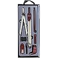 Liquidraw Compass Set Technical Drawing Professional Set Of 8 Geometry Set Math Drafting Metal Compass With Spring Bow Head Dividers Circle Drawing Tools School, Engineering, Architecture, Woodworking