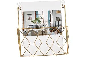 VALICLUD Magazine Display Rack Home Newspaper Holder Brochure Rack Book Basket Magazine Organizer Wall Mounted Storage Rack for File