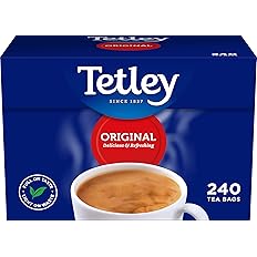 Tetley Original Black Tea Bags - Full Flavoured British Brew - Perfect for Breakfast or Anytime - Rainforest Alliance Certifi