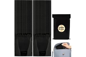 Set med 200 hygienpåsar för bindor, 10 cm x 15 cm, tjock svart, feminin, för tamponger, daglig användning