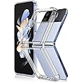 NEWZEROL Cover Per Samsung Galaxy Z Flip 4 5G, [Con albero in Metallo] [Supporto Ricarica Wireless] [Respingente TPU + Cover 