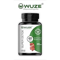 Wuze Super Detox For Liver Detox & Weight Loss 60 Veg Capsule(Natural)