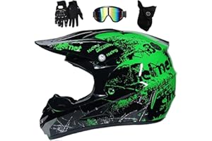 MTQCBDHY Casque De Moto Casques De Cross, Casque De Motocross Intégral, Casque Cycliste pour Enfants, Casques Intégraux AVT MX Casques Moto De Cross Enfants Quad Bike Vélo De Montagne