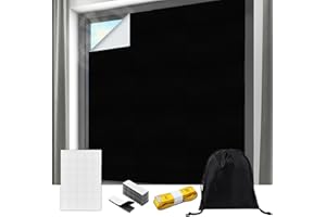 GOTRUST Tessuto Oscurante Finestra, 300x145cm Portatile Telo Oscuranti per Finestre, Senza Fori, Tende Oscuranti per Interni Viaggio, Tessuto Oscurante Temporanea per Cameretta dei Bambini, Camera