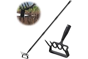 CNSTZX Gartenhacke 94-167cm Einstellbarer Hula Hacker und Gartenrechen 2 in 1 Edelstahl Handheld Hoes Garten Werkzeug Scuffle Hacke Aktion Hacke für Unkraut/Lockerung Boden