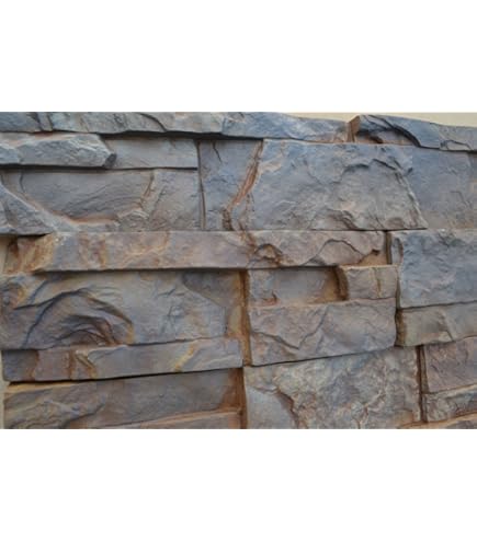 4 Stampi In Plastica Per Gesso E Cemento - Imitazione Pietra Naturale Modello W34