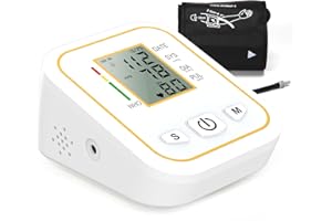 JIGERJS Blood Pressure Monitor CE Approved UK, Rechargeable Upper Arm Blood Pressure Machines for Home Use wiht Voice Broadcasting Accurate LED Display Heart Rate Detection 2x100 Records, Cuff 22-48cm