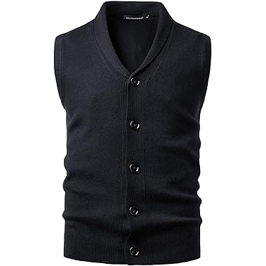 Vest van dun gebreid tricot - zwart - Man - 27.00