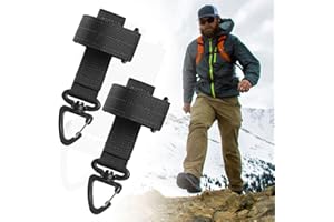 EODKSE mosquetón tácticos Multiusos al Aire Libre, 2 Piezas, adecuados para Cuerda de Escalada y Gancho de Almacenamiento, con Hebilla Colgante de Seguridad, para Trabajadores y Excursionistas!