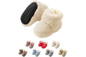 YloveM Zapatos Bebé Invierno Botas de Nieve Gruesas Suela Antideslizante para Bebés Recién Nacidos Primeros Pasos Unisex Bebés Suaves Cálidas Zapatos