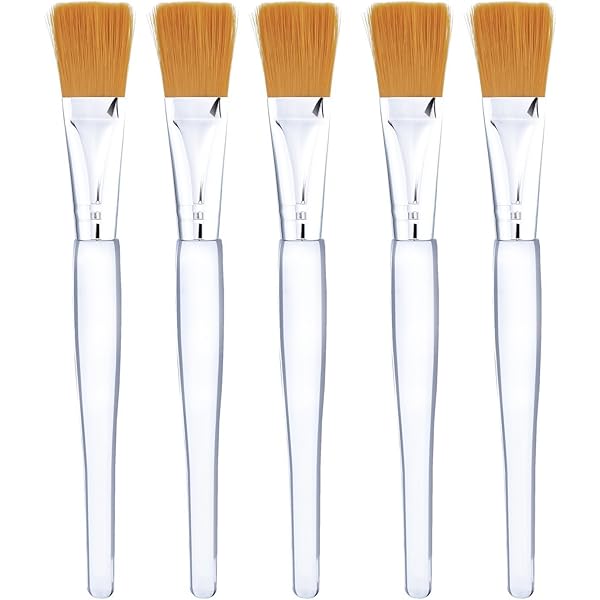 10x Maskenpinsel Für Gesichtsbehandlung – Fächerpinsel Mit Kunststoffgriff, 15 Cm, Für Cremes, Seren, Schlammmasken