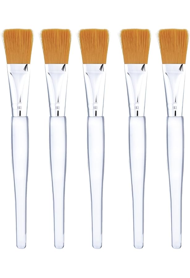 SAVITA 4 Gesichtsmasken-Bürsten – Weiche Fächerbürsten Aus Acryl, Für Peeling, Schlammmasken, Make-up