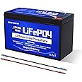 ECO-WORTHY 12V 8AH LiFePO4 Battery,4000+ Cycles Lithium Deep Cycle Battery with 8A BMS,for Solar,Fish Finder,Power Wheels,Lighting,Alarm System