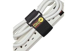 Super Stretch Wrap-It Storage Straps - 228 mm (Confezione da 6) - Cinghie elastiche con chiusura in velcro - Organizer per cavi di prolunga e fascette per garage, casa, camper