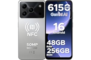 DOOGEE NOTE56 Plus Android 16 Smartphone pas Cher, 48Go+256Go/2TB, Telephone Portable, 50MP+8MP,Smartphone Octa Core 6.56" HD+ 90Hz, 6150mAh, Débloqué 4G Dual SIM, Fingerprint/Face ID/NFC/OTG, Naturel