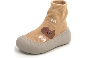 Exemaba Toddler Anti-Slip Sock Shoes Baby First Walking Shoes Infant Slipper for Boys Girls
