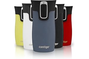 Contigo West Loop Mini Autoseal | Taza Térmica de Acero Inoxidable | Frasco de vacío | Vaso a prueba de fugas | Taza de café para llevar con tapa fácil de limpiar sin BPA | Lakeside | 300 ml